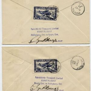 Canada 1926 First Flight Haileytown - Rouyn Signed by Pilot