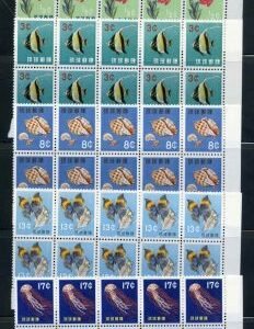 US Possessions - Ryukyu Islands 58-62 Possessions VF/NH Imprint blocks of 10 (cv $551.)