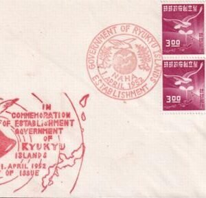 US Possessions - Ryukyu Islands 18 Possessions VF Imprint block of 4