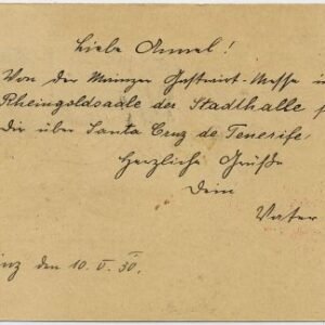 Germany 1930 So. Am. Flight Card with C38 Variety