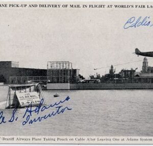US 1934 Mint PPC Signed by Pilot, Eddie Gerber