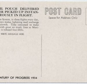 US 1934 Mint PPC Signed by Pilot, Eddie Gerber