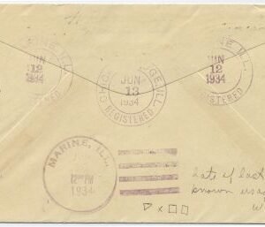 US Illinois, Marine 723 Fancy Cancel Cover, Ship