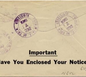 US Colorado, Pueblo 697  Fancy Cancel Cover, Circle Target