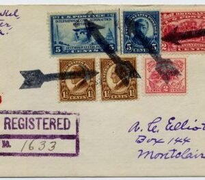 US Pennsylvania, Corry 629, 633, 637, 644, 650 Fancy Cancel Cover, Arrow