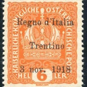 Austria N35 Italian Occupation - Trentino Hinged VF Signed Avi - Rare Genuine cv $125