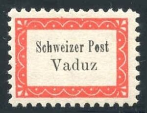 Liechtenstein LBK IAI Vaduz-Sevelen Botenpost with plate variety with Rupp Cert - Rare!