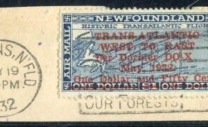 Newfoundland C12 F - VF + Used on Piece - 1st Day Cancel cv 400.00