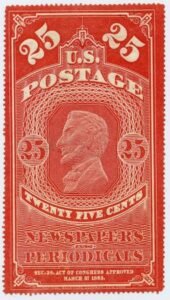 US PR3a Newspaper Mint VF Carmine Red Shade - Scarce! cv $425