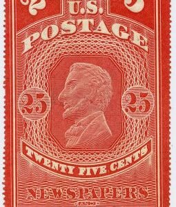 US PR3a Newspaper Mint VF Carmine Red Shade - Scarce! cv $425