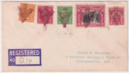 INV-13436itExt US Wisconsin, Keshena 632, 634, 642 Fancy Cancel Cover, Arrowhead