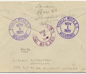 US South Carolina, Pacolet Mills 632, 634 Fancy Cancel Cover, "JJG"