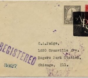 US Pennsylvania, Sharon 566, 634 Fancy Cancel Cover, "APS" in Rectangle