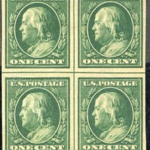 US 383 Washington / Franklin F - VF LH Centerline Block, Gum Bend