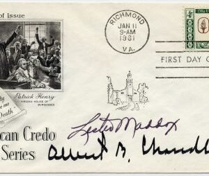 US 1144 Signed by Gov L. Maddox and Gov A. Chandler