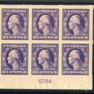 US 484 Washington / Franklin XF LH Fresh Plate Block cv $87.50