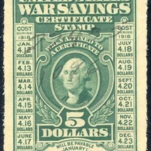 US WS3 War Savings Stamps Used XF Light M/S cancel beautiful! cv $600.00 ++