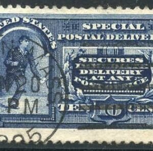 US E4 Special Delivery F - VF Used Jumbo with dated Boston Machine Cancel - Beautiful! cv $100