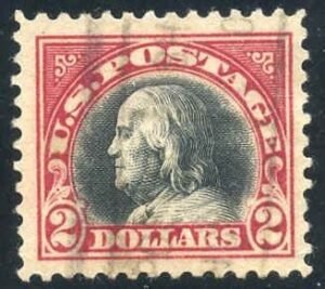 US 547 Washington / Franklin VF - XF Used Slightly Short Perf O/W Sound cv 35.00