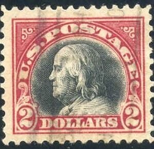US 547 Washington / Franklin VF - XF Used Slightly Short Perf O/W Sound cv 35.00