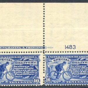 US E6 Special Delivery Fine LH Plate Number Imprint Pair cv $460+