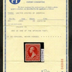 US 251 Bureau & Regular Issues XF NH PFC