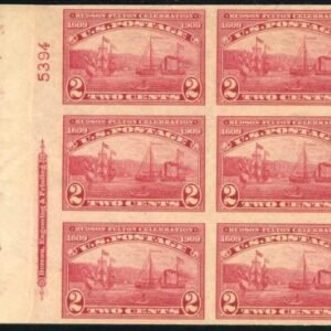 US 373 Early Commemoratives VF NH Lt Plate Block