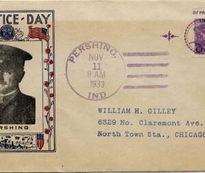 US Indiana, Pershing 731a  Fancy Cancel Cover, Pershing In Circle