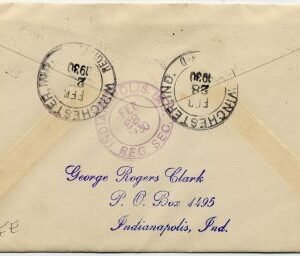 US Indiana, Winchester 632, 634, 642, 651  Fancy Cancel Cover