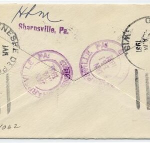 US Pennsylvania, Sharpsville 632, 640, 689  Fancy Cancel Cover