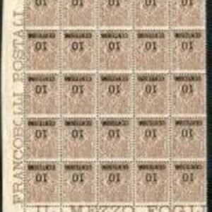 Italy 148a F NH LL Corner block of 25 Inverted surcharge cv 1062.50++