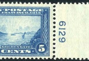 US 399 Early Commemoratives F - VF NH Plate Number Single 6129