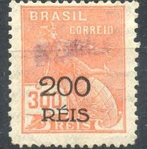 Brazil 376 F-VF No gum with "Especimen" receiving Govt UPU Ovpt 1933