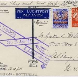 Netherlands 1932 (Jun ) Catapult PPC Bremen - New York