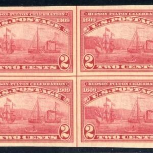 US 373 Early Commemoratives XF NH Mint Beautiful Centerline Block cv $360