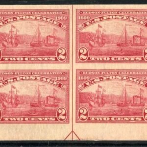 US 373 Early Commemoratives VF Mint LH Bottom Arrow Block cv $100