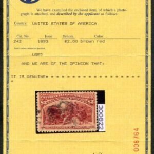 US 242 Early Commemoratives Used F VF with PFC