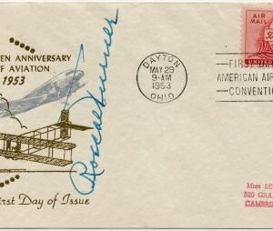 US 1953 C47 FDC Signed by Roscoe Turner, Aviator