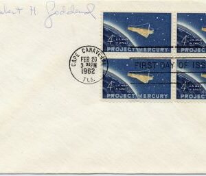 US 1962 1193 FDC Signed by Mrs. Robert H. Goddard, Inventor