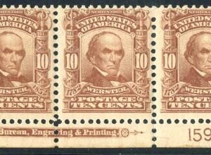 US 307 Bureau & Regular Issues F - VF NH Plate Number Strip of 3 with Imprint Pristine! cv $525