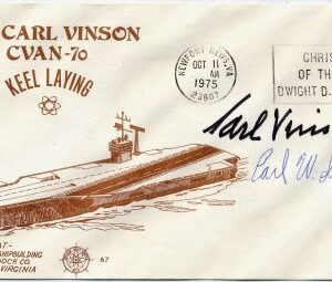 US 1519 Autographed Cover, Carl Vinson on UUS Carl Vinson Cover