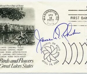 US 1987 Autographed Cover Gov. James A. Rhodes of Ohio