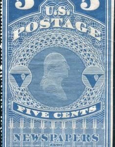 US PR5 Newspapers F Mint NGAI Plate Number Single 38 SE at Right cv 225++