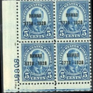US 648 F - VF Mint LH Plate Block cv $200
