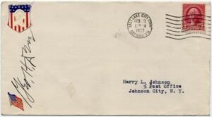 US 707 Cover Signed by George Dern, Governor of Utah