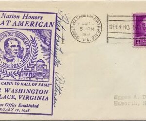 US 953 FDC Signed by Portia W. Pittman, daughter to Booker Washington