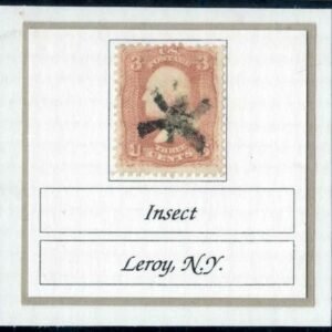 US 65 Early Classics Fancy Cancel F Used Sound with Leroy, NY S-O-N Insect Rare!