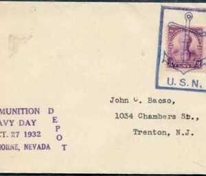 US Nevada, Hawthorne 507 Fancy Cancel Cover, Anchor in Box