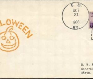 US Kentucky, Ed 731a Fancy Cancel Cover, Witch, Cat in Square