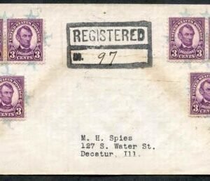 US Illinois, Lakewood 635 Fancy Cancel Cover, Small Stars